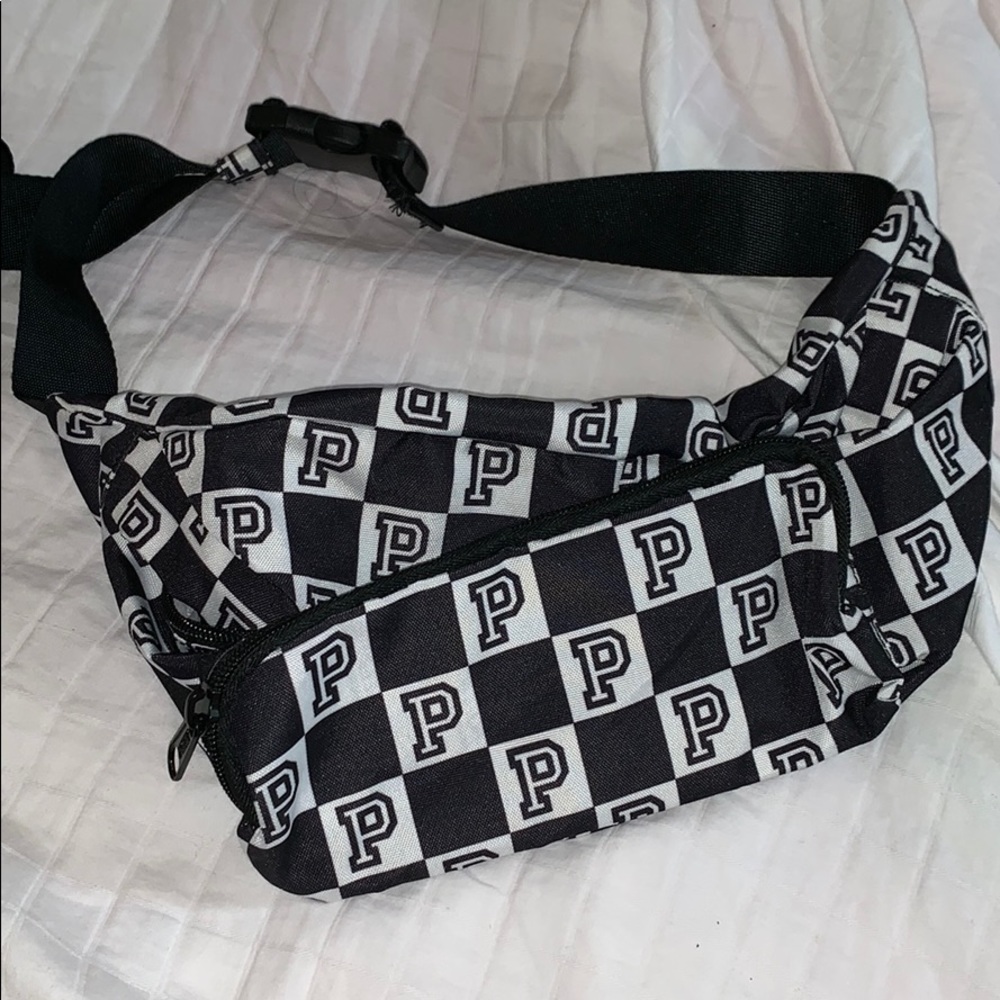 PINK Victoria's Secret Black and White Mini Bag